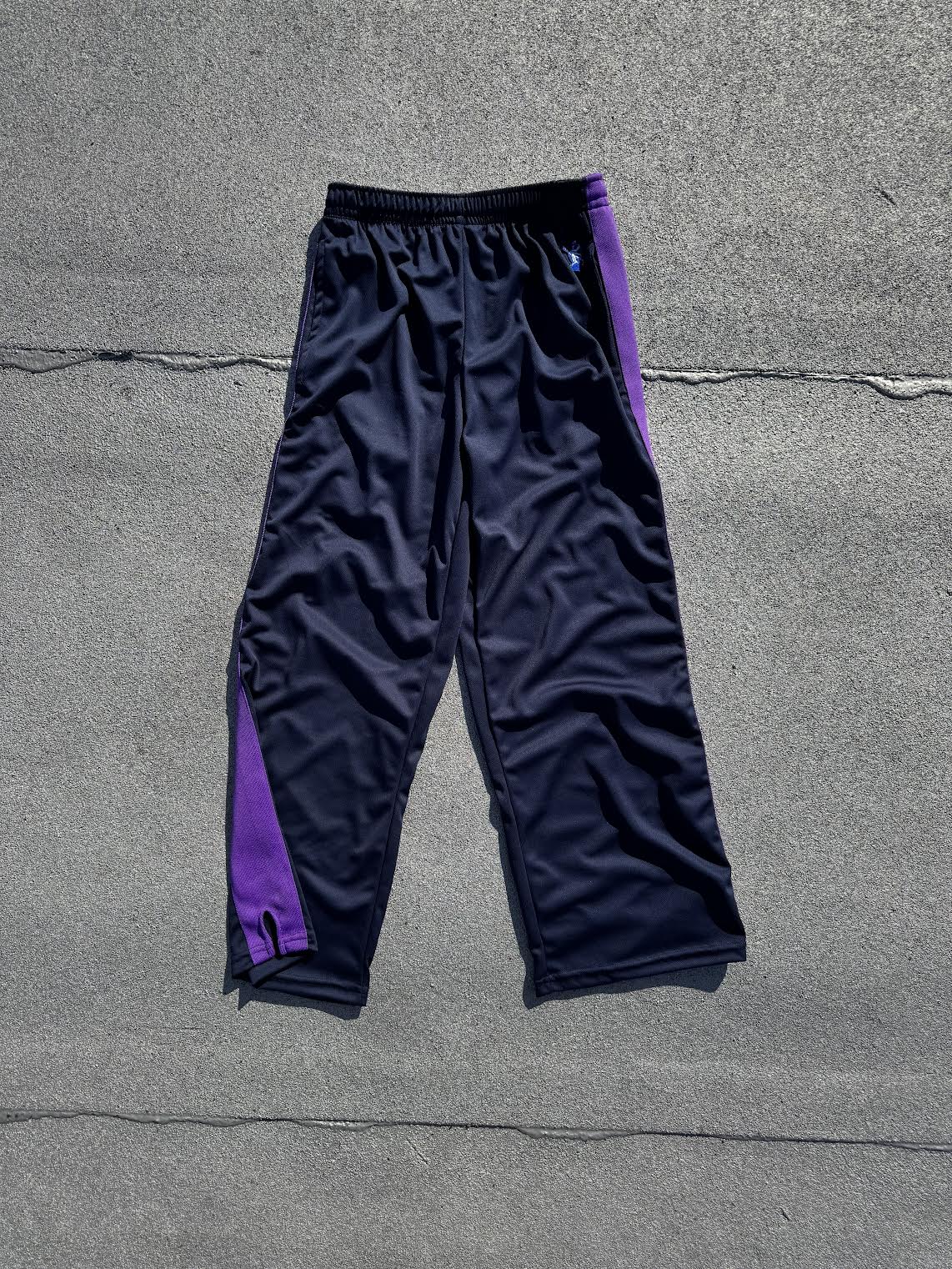 Navy LITE WEIGHT Miracle Mesh* w/ Wide Purple Knit Stripe