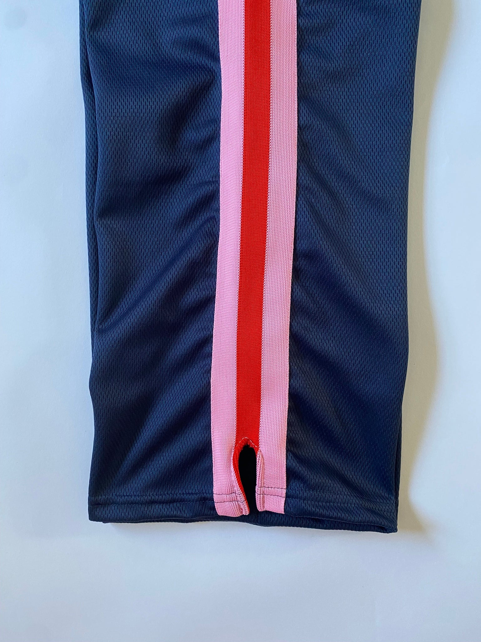 RLB LAX PANT in Navy Miracle Mesh* w/ pink, red, pink stripes